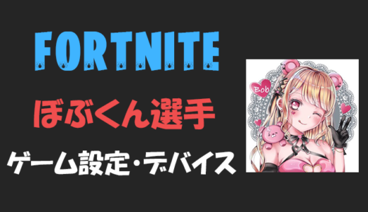 【フォートナイト】ぼぶくん(Bob)さんの設定・感度・年齢等【Fortnite】